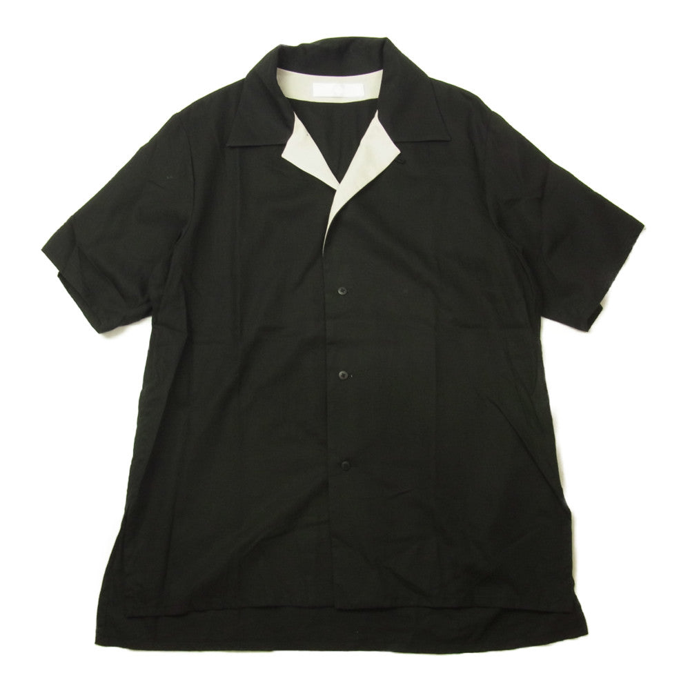 エトセンス  ES120-21 EX.OC S/S SH オープンカラー 半袖 シャツ ブラック系【中古】