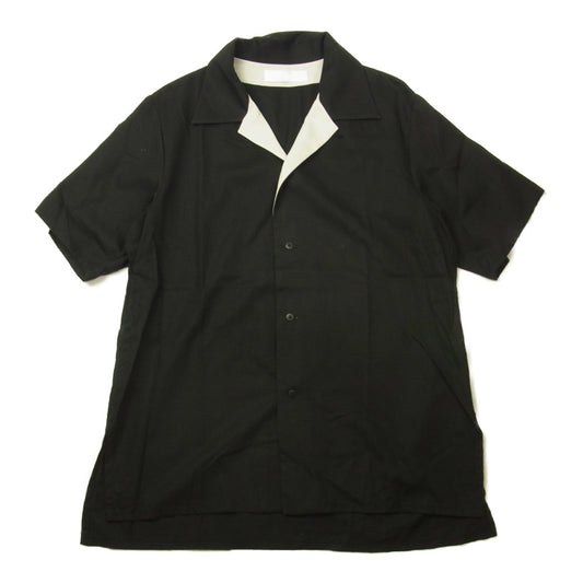 エトセンス  ES120-21 EX.OC S/S SH オープンカラー 半袖 シャツ ブラック系【中古】