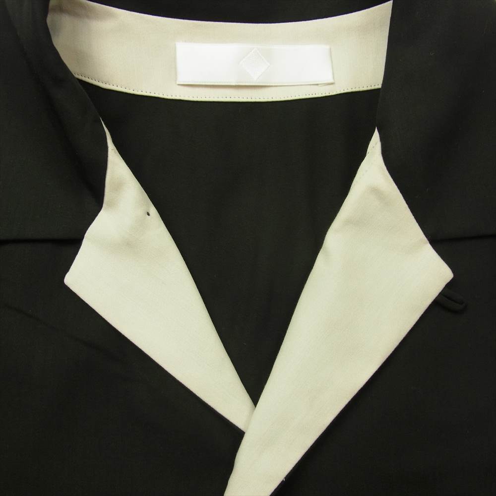 エトセンス  ES120-21 EX.OC S/S SH オープンカラー 半袖 シャツ ブラック系【中古】