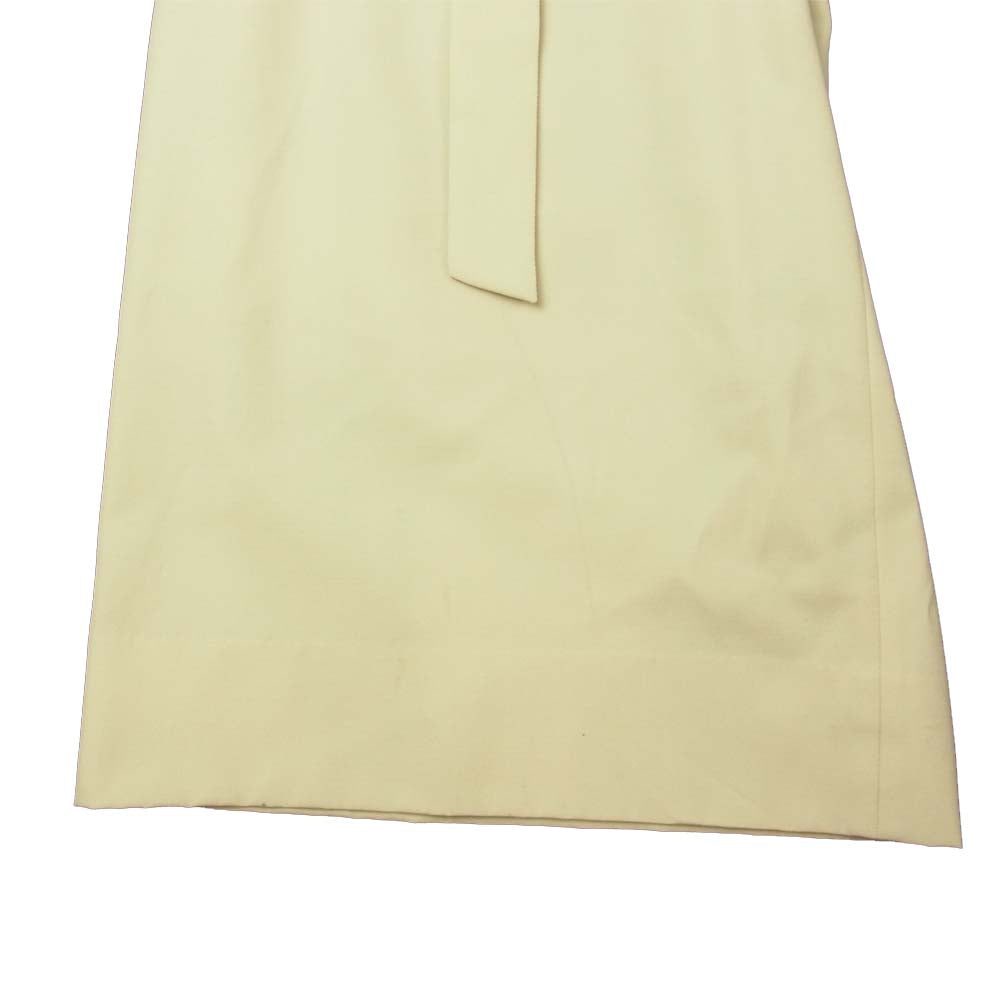 LAD MUSICIAN ラッドミュージシャン 2217-557 WOOL HIGH COUNT GABARDINE BELTED CROPPED WIDE SLACK ウールギャバ ベルト付 クロップド ワイド スラックス 袴 ハカマ パンツ アイボリー アイボリー系 42【中古】