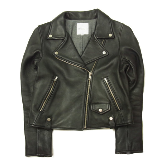 MACKINTOSH PHILOSOPHY マッキントッシュフィロソフィー H7E11-612-09 シープレザー ダブルライダースジャケット ブラック系 34【中古】