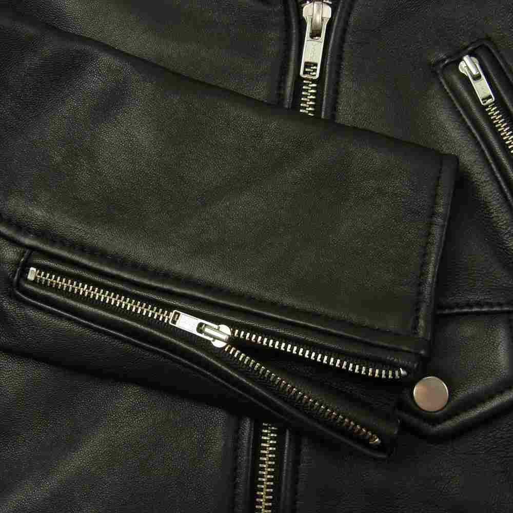 MACKINTOSH PHILOSOPHY マッキントッシュフィロソフィー H7E11-612-09 シープレザー ダブルライダースジャケット ブラック系 34【中古】