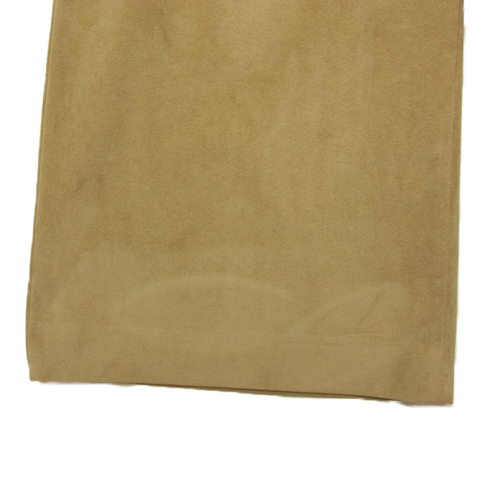 エトセンス  ARTIFICIAL LEATHER WIDE PANTS フェイクスエード ワイドパンツ ベージュ系【中古】