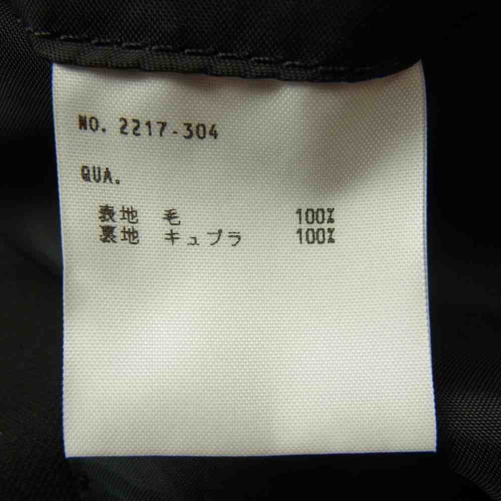 LAD MUSICIAN ラッドミュージシャン 2217-304 WOOL HIGH COUNT GABARDINE ウールギャバ ダブルブレスト チェスターコート ブラック系 42【中古】