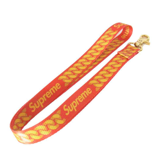 Supreme シュプリーム 22SS cuban links lanyard ネック ストラップ レッド系 FREE【新古品】【未使用】【中古】