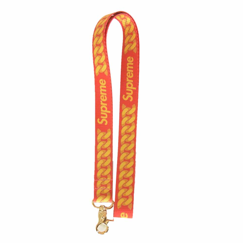 Supreme シュプリーム 22SS cuban links lanyard ネック ストラップ レッド系 FREE【新古品】【未使用】【中古】