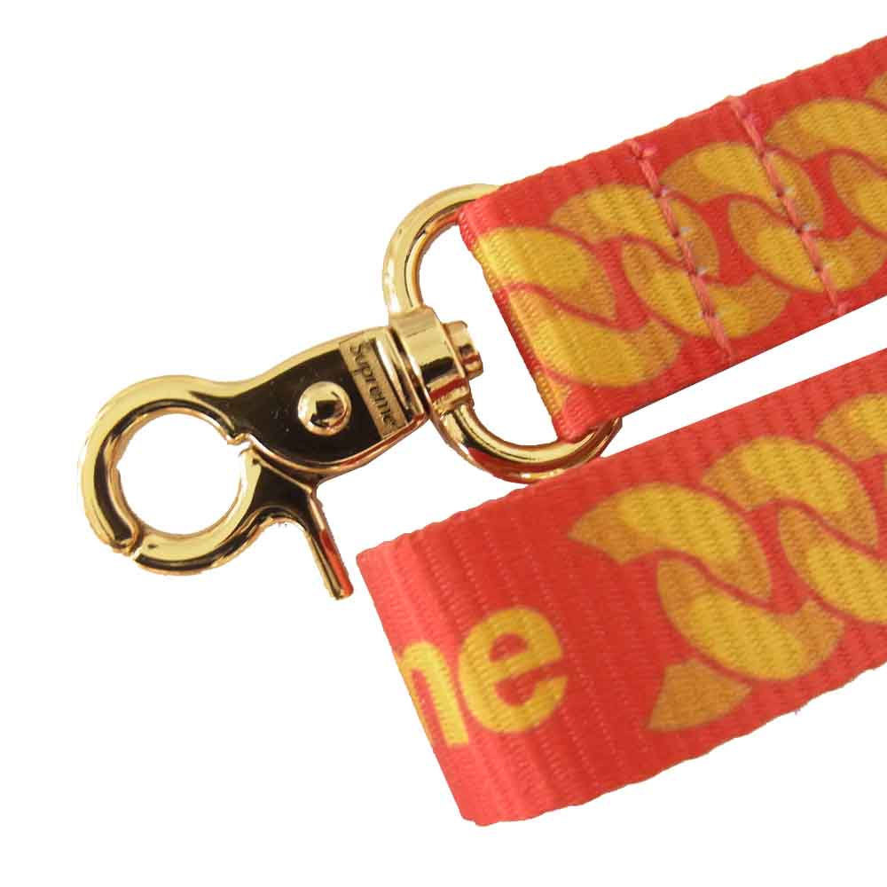 Supreme シュプリーム 22SS cuban links lanyard ネック ストラップ レッド系 FREE【新古品】【未使用】【中古】