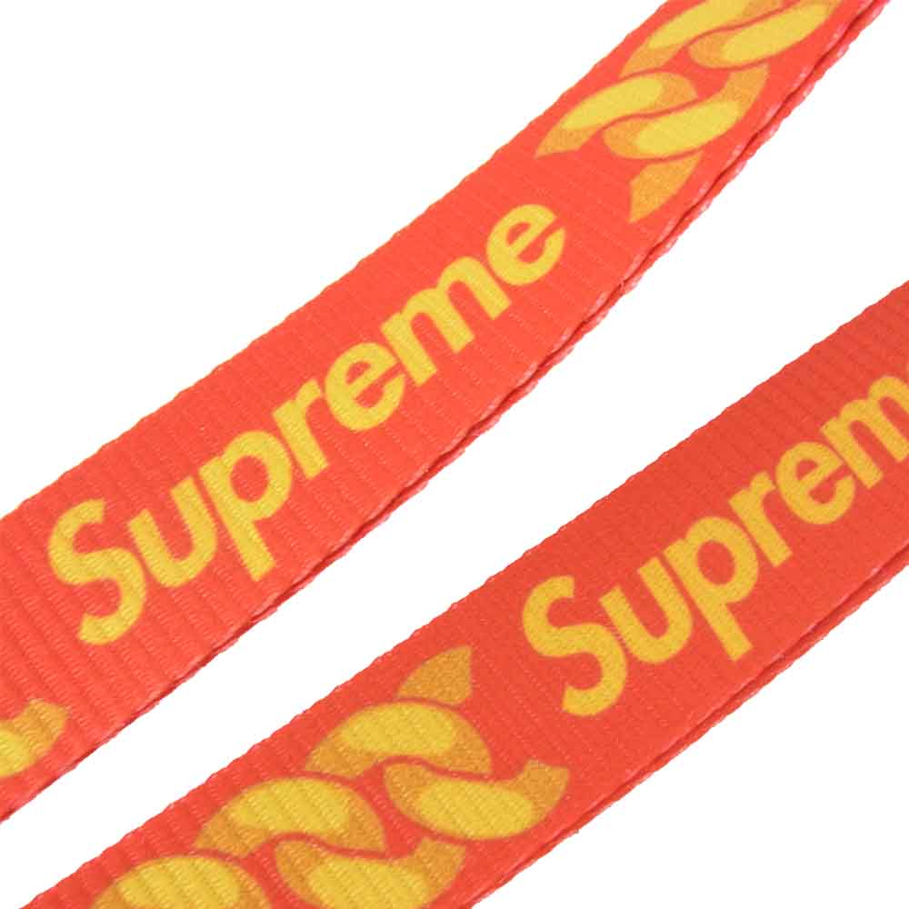 Supreme シュプリーム 22SS cuban links lanyard ネック ストラップ レッド系 FREE【新古品】【未使用】【中古】