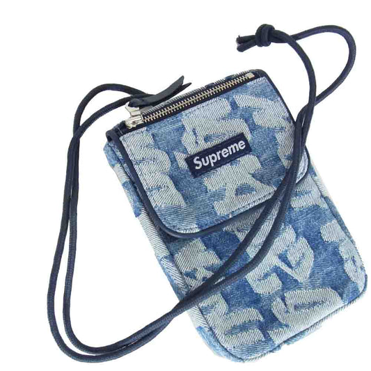 Supreme シュプリーム 22SS Fat Tip Jacquard Denim Neck Pouch ファット ティップ ジャカード デニム ネック ポーチ インディゴブルー系【新古品】【未使用】【中古】