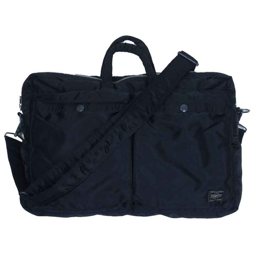 PORTER ポーター TANKER タンカー 2WAY ブリーフケース ショルダー ビジネス バッグ ブラック系【中古】