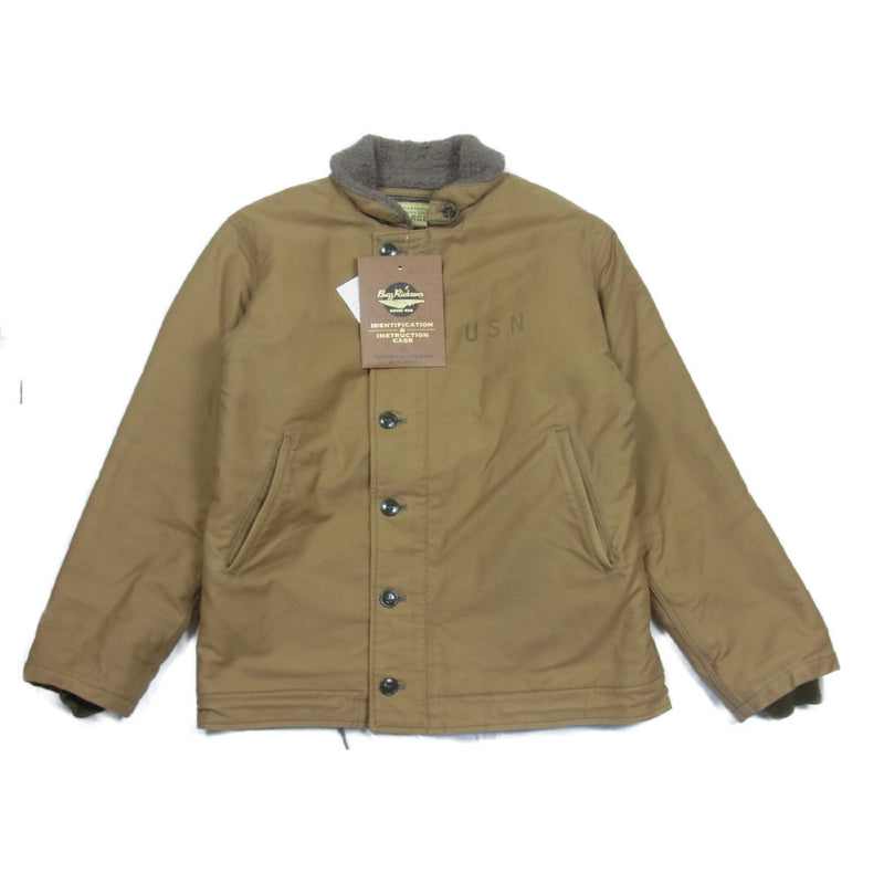 Buzz Rickson's バズリクソンズ BR12031 Type N-1 KHAKI NAVY DEPERTMENT SOLID MODEL デッキジャケット カーキブラウン系 L【中古】