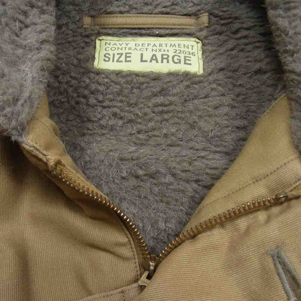Buzz Rickson's バズリクソンズ BR12031 Type N-1 KHAKI NAVY DEPERTMENT SOLID MODEL デッキジャケット カーキブラウン系 L【中古】