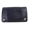 CHROME HEARTS クロムハーツ（原本無） 1ジップ フローラルクロスボタン レザー ウォレット ブラック系【中古】
