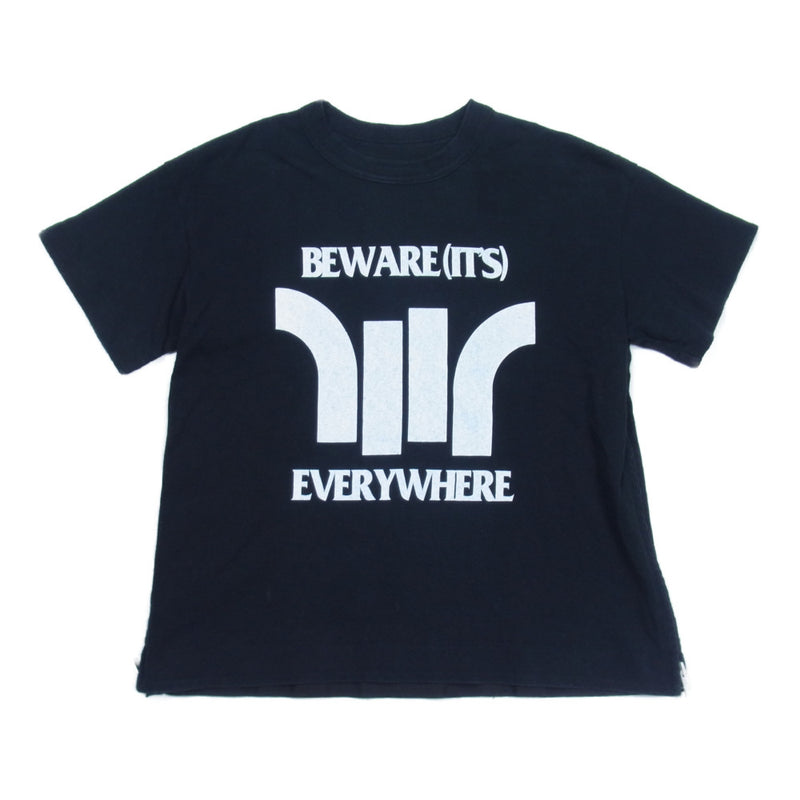 Sacai サカイ 18-03852 Beware Everywhere Print Crewneck Tee クルーネック 半袖 Tシャツ ブラック系 S 1【中古】
