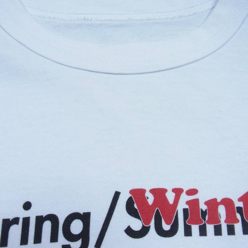 Sacai サカイ 19-04290 SPRING WINTER CUT SEWN サイドジップ ロゴプリント 半袖 Tシャツ ホワイト系 M 2【中古】