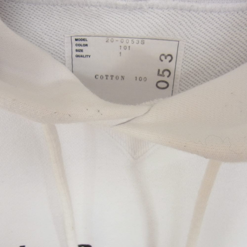 Sacai サカイ × THE BIG LEBOWSKI 20SS 20-00538 PRINT HOODIE ビッグリボウスキ プリント フーディ パーカー ホワイト系 1【中古】