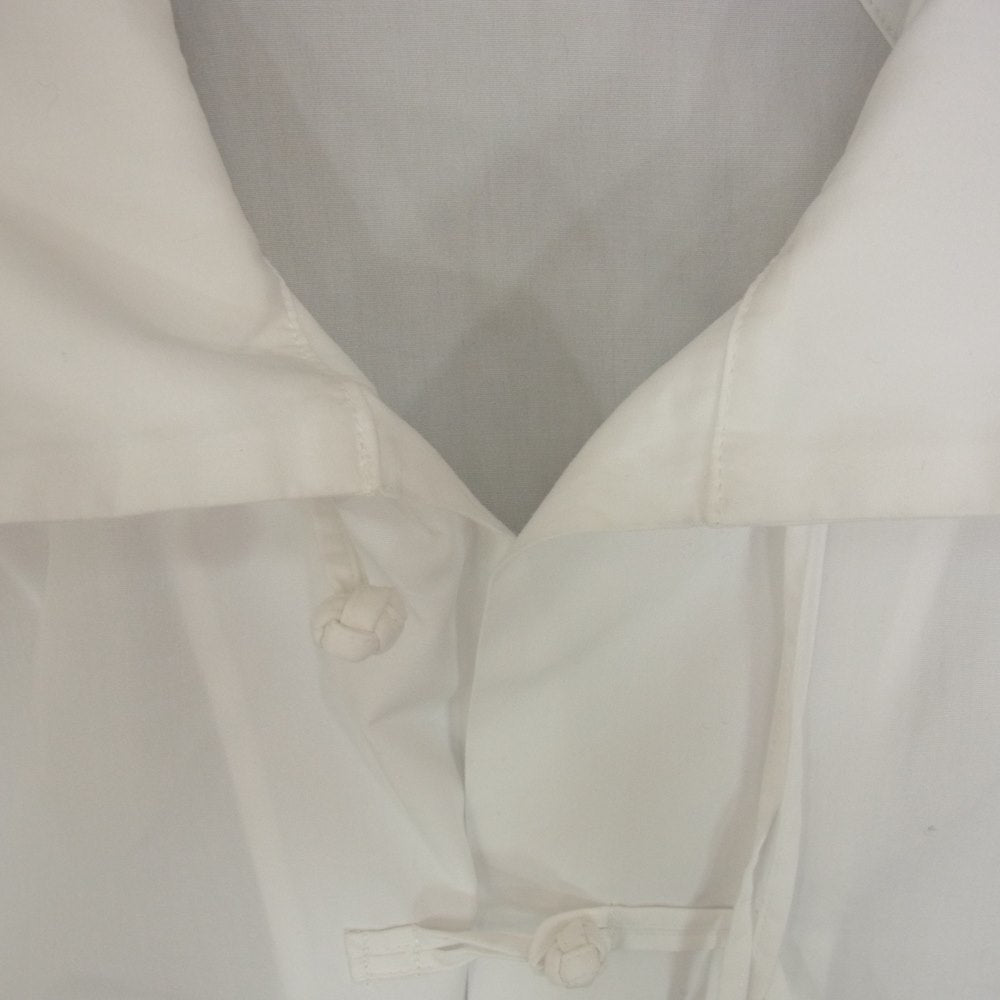 Yohji Yamamoto ヨウジヤマモト Y's ワイズ 20SS YN-B07-001 釈迦結びボタン チャイナ ロングシャツ ホワイト系 2【美品】【中古】