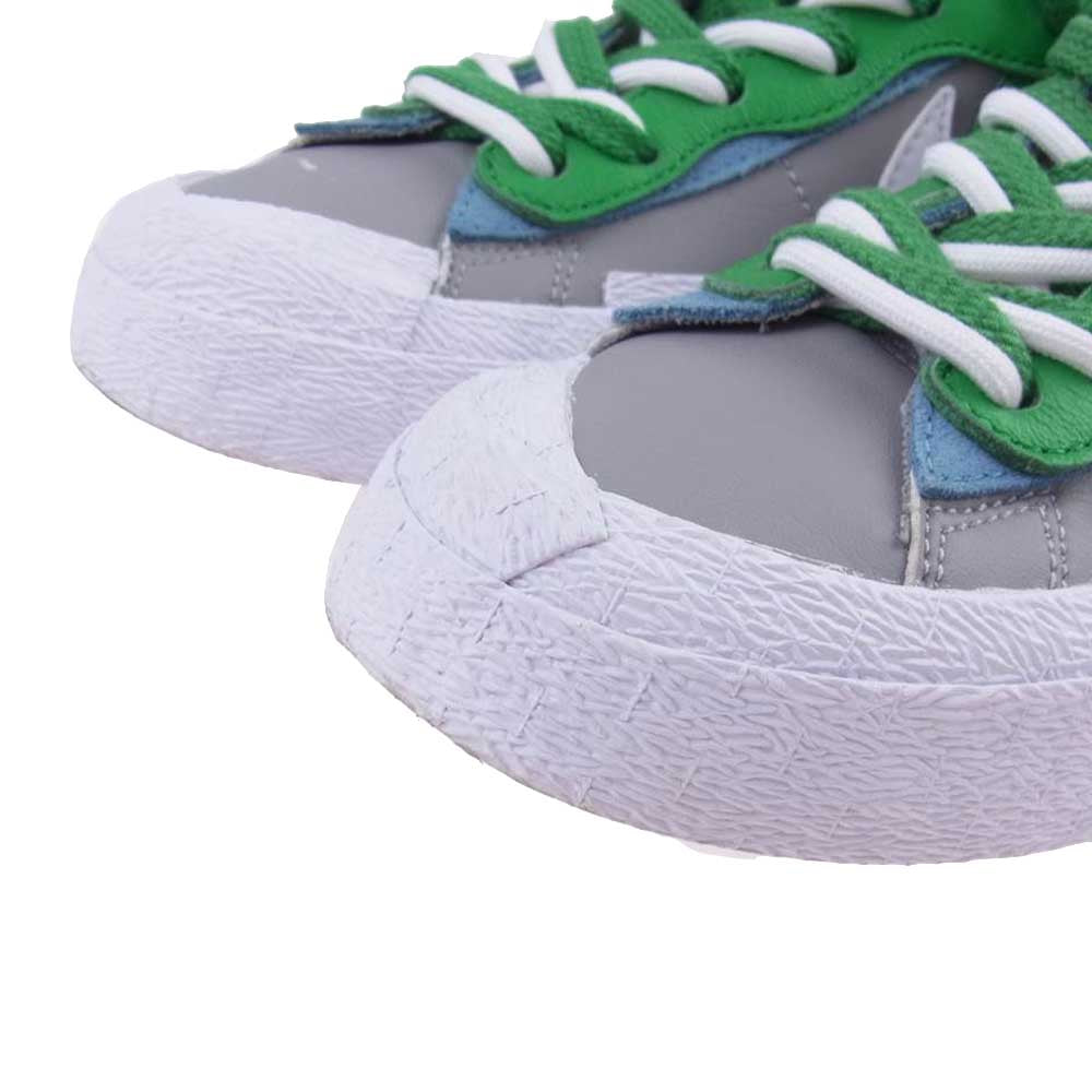 NIKE ナイキ DD1877-001 sacai サカイ BLAZER LOW ブレーザー ローカット スニーカー ホワイト系 グレー系 グリーン系 24.5㎝【中古】