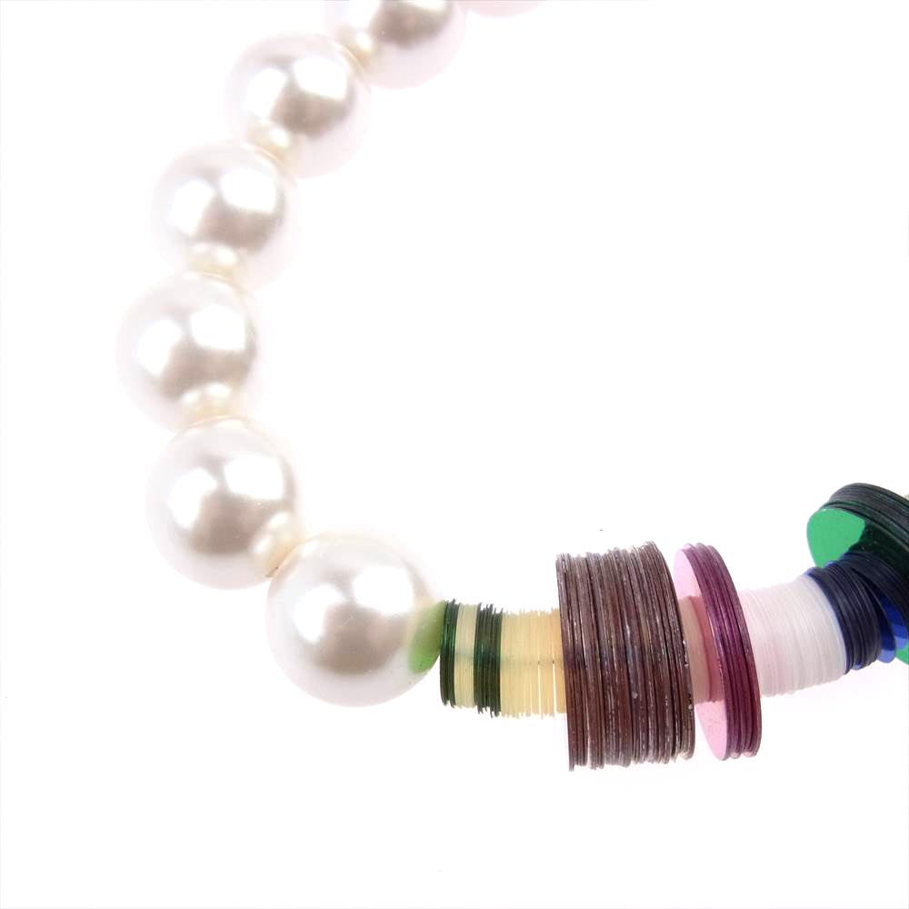 Sacai サカイ 21-05633 パール コンビ ネックレス  ホワイト系【中古】