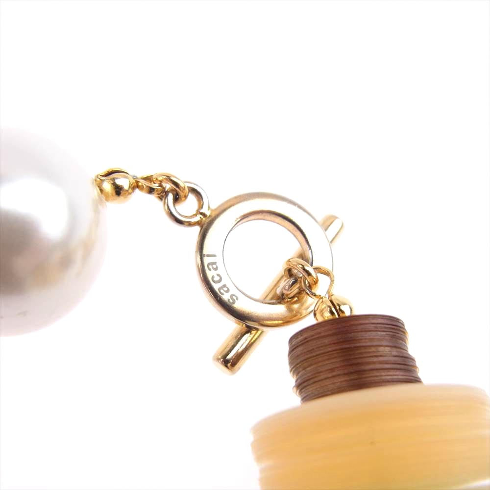 Sacai サカイ 21-05633 パール コンビ ネックレス  ホワイト系【中古】