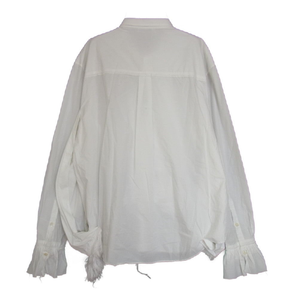 ミドリカワ 20AW MID20AW-SH06 ギャザー フリンジ ボウタイ 長袖 シャツ ブラウス ホワイト系 FREE【美品】【中古】