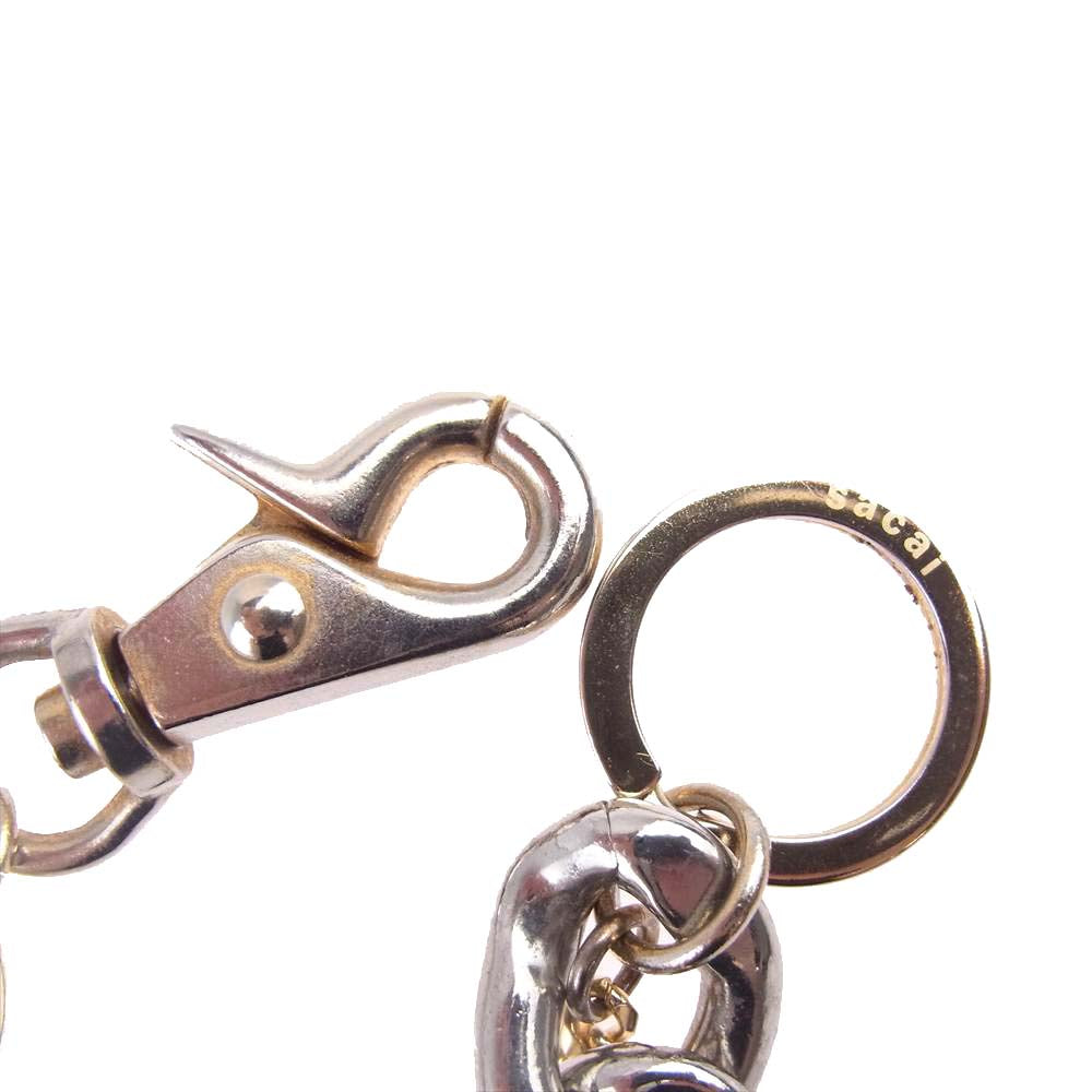 Sacai サカイ 20SS double chain ダブル チェーン ネックレス シルバー系 ゴールド系【中古】