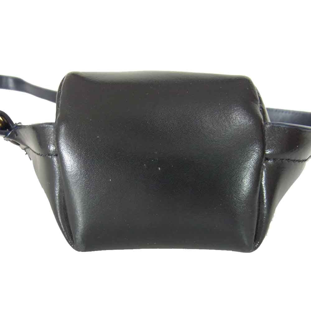 Sacai サカイ 18AW Trapezoid Mini Bag 台形 レザー ミニ ショルダーバッグ ブラック系【美品】【中古】