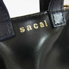 Sacai サカイ 18AW Trapezoid Mini Bag 台形 レザー ミニ ショルダーバッグ ブラック系【美品】【中古】