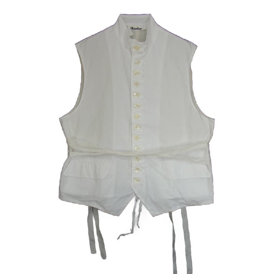 ミドリカワ 21SS MID21SS-V01 shirt vest シルクリボン レイヤード シャツ ベスト ホワイト系 FREE【美品】【中古】