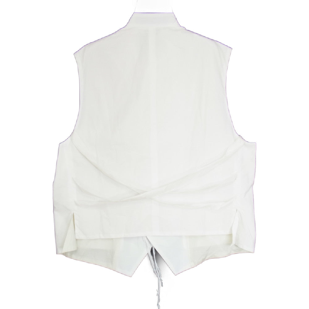 ミドリカワ 21SS MID21SS-V01 shirt vest シルクリボン レイヤード シャツ ベスト ホワイト系 FREE【美品】【中古】