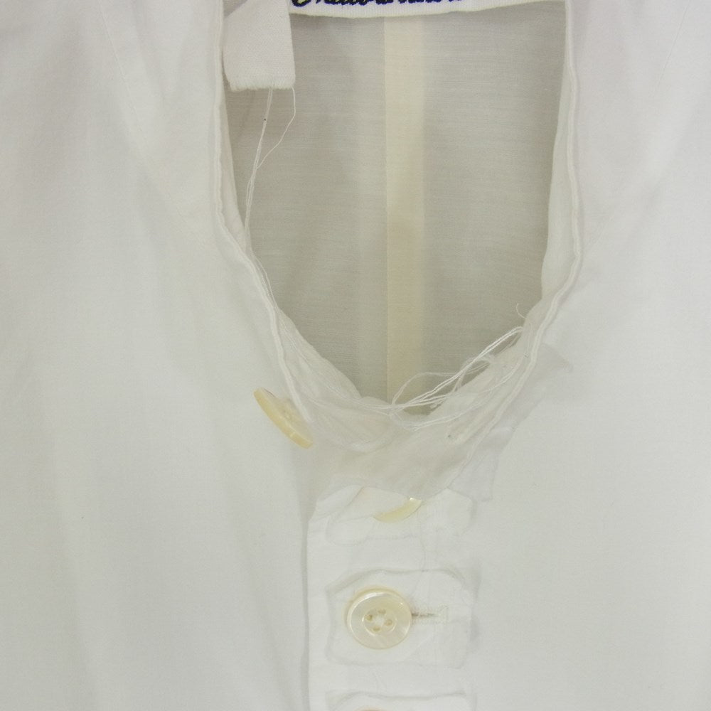 ミドリカワ 21SS MID21SS-V01 shirt vest シルクリボン レイヤード シャツ ベスト ホワイト系 FREE【美品】【中古】