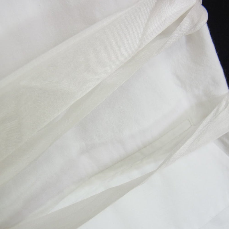 ミドリカワ 21SS MID21SS-V01 shirt vest シルクリボン レイヤード シャツ ベスト ホワイト系 FREE【美品】【中古】