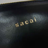 Sacai サカイ Trapezoid 2way 台形 レザー ショルダー ハンドバッグ ネイビー系【中古】