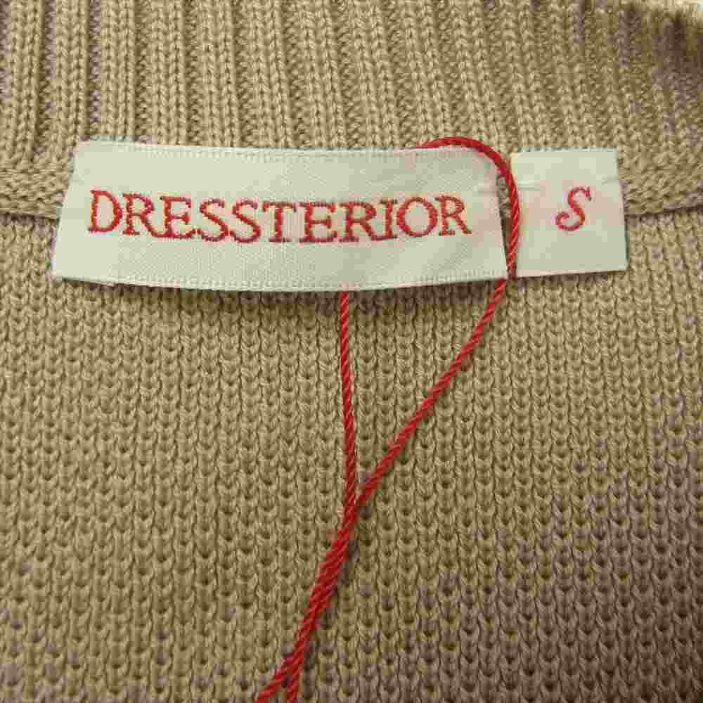 DRESSTERIOR ドレステリア 086-12008 ショートスリーブ 鹿の子 サマーニット 半袖 プルオーバー グレー系 S【新古品】【未使用】【中古】
