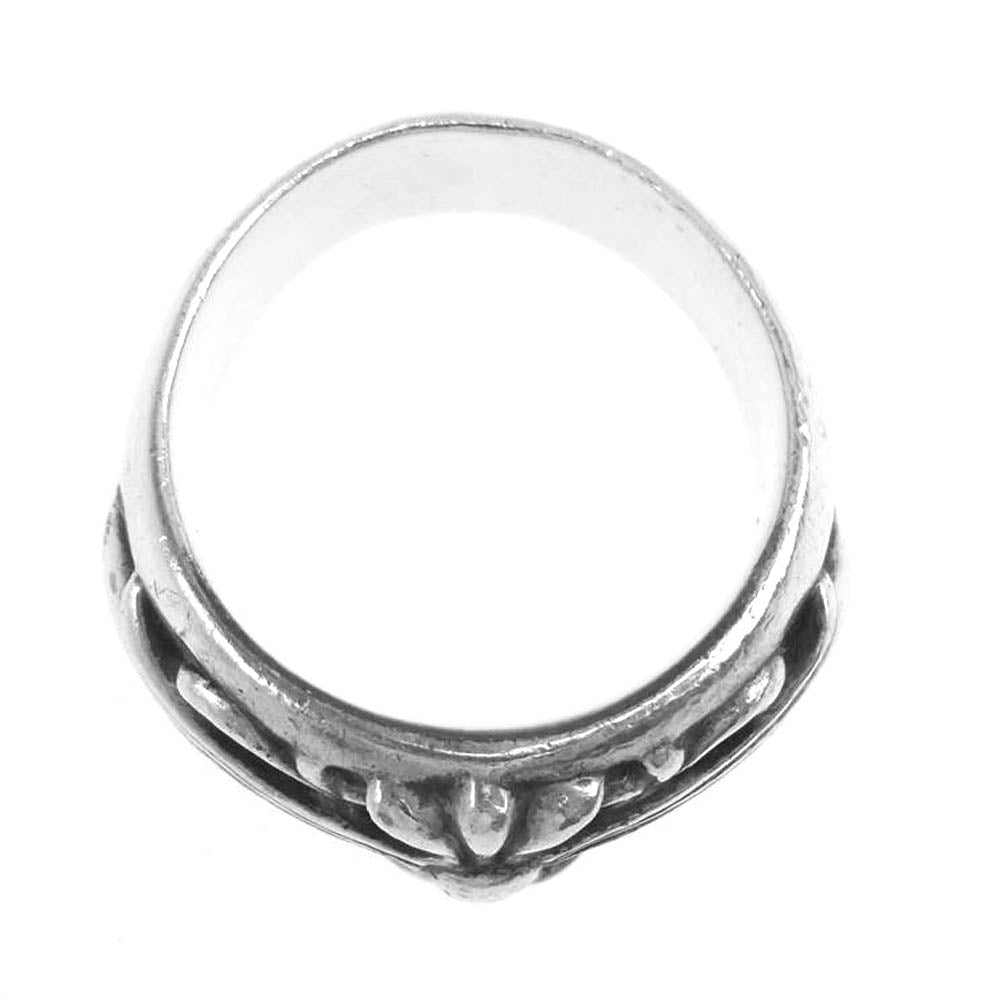 CHROME HEARTS クロムハーツ（原本無） フローラル クロス リング  シルバー系【中古】