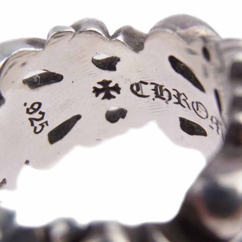 CHROME HEARTS クロムハーツ（原本無） ダブル フローラル クロス リング シルバー系【中古】