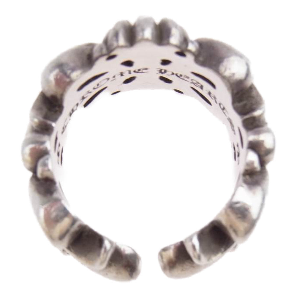 CHROME HEARTS クロムハーツ（原本無） ダブル フローラル クロス リング シルバー系【中古】