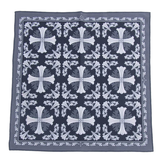 CHROME HEARTS クロムハーツ（原本無） アイウェアクロス メガネ拭き 眼鏡拭き ハンカチ ブラック系 グレー系【中古】
