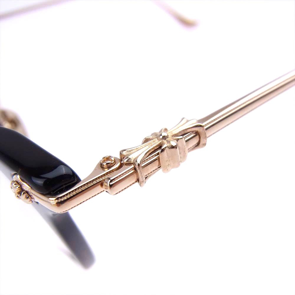 CHROME HEARTS クロムハーツ（原本無） 購入店ギャランティー付属 SHAGASS メガネフレーム アイウェア 眼鏡 ブラウン系 ゴールド系【中古】