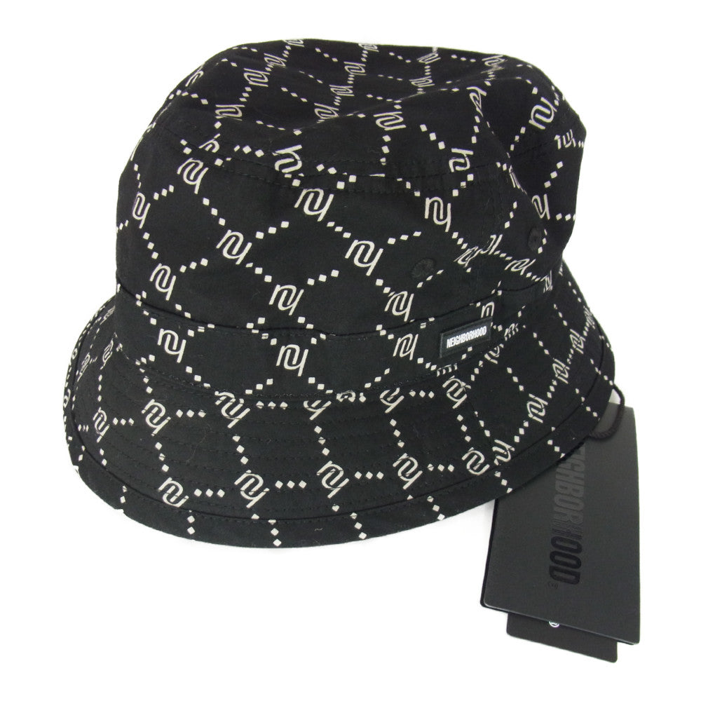 NEIGHBORHOOD ネイバーフッド 221YGNH-HT08 MONOGRAM / C-HAT モノグラム ロゴ バケット ハット ブラック系 M【新古品】【未使用】【中古】