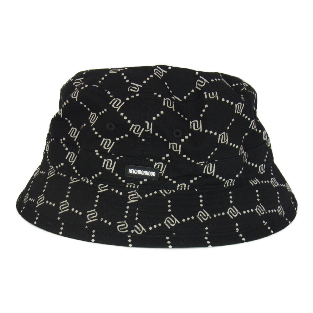 NEIGHBORHOOD ネイバーフッド 221YGNH-HT08 MONOGRAM / C-HAT モノグラム ロゴ バケット ハット ブラック系 M【新古品】【未使用】【中古】
