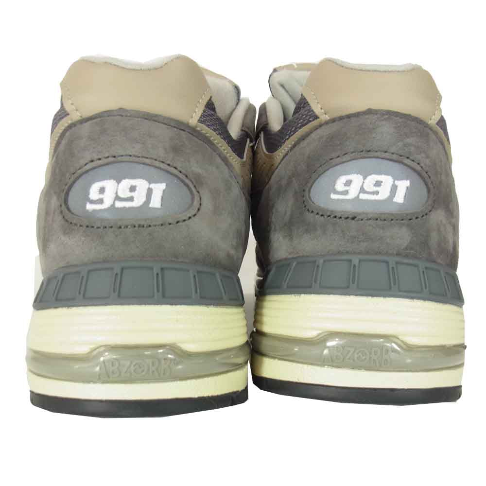 NEW BALANCE ニューバランス M991UKF Flimby Catalogue Pack フリンビー カタログ パック スエード スニーカー グレー系 25.5cm【新古品】【未使用】【中古】