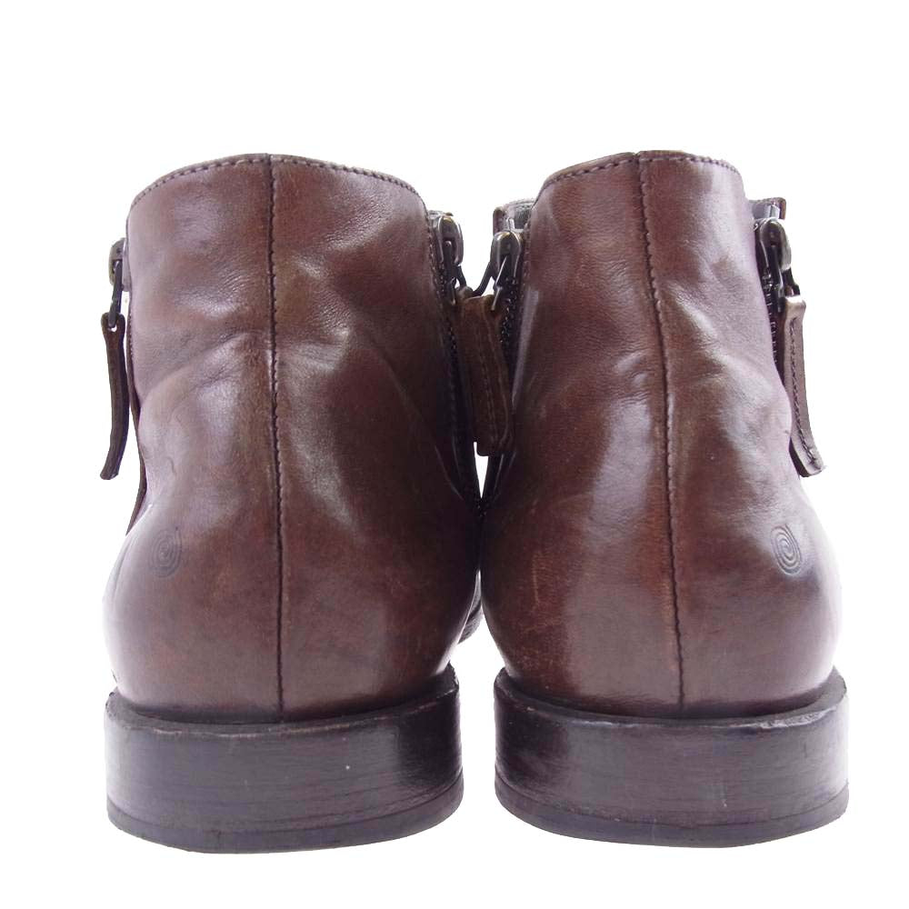 マルセル MM1206 サイドジップ ブーツ ダークブラウン系 42【中古】