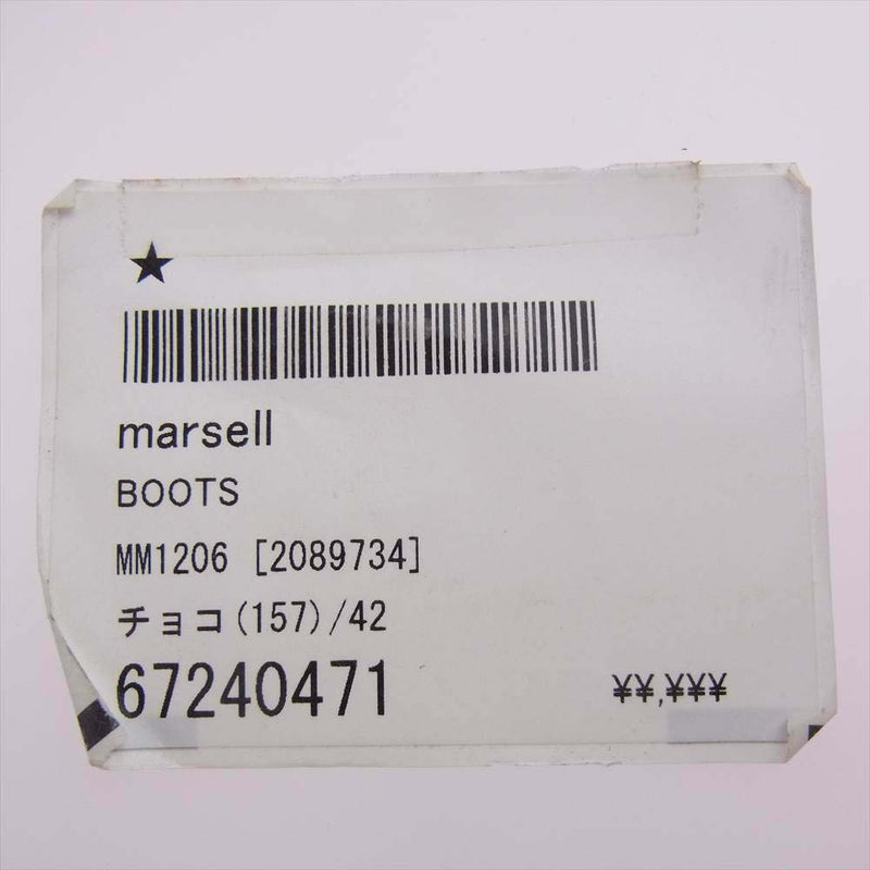マルセル MM1206 サイドジップ ブーツ ダークブラウン系 42【中古】