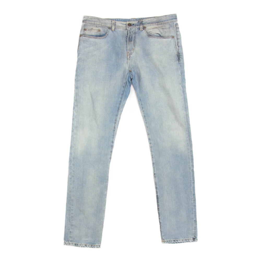 SAINT LAURENT サンローラン 510244 Y868M 国内正規品 D02 M SK-LW ユーズド加工 スキニー デニム パンツ インディゴブルー系 33【中古】