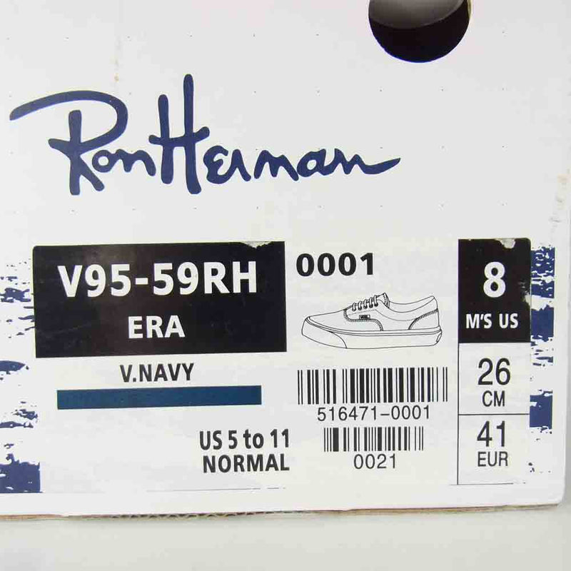 VANS バンズ V95-59RH × Ron Herman ロン ハーマ ERA エラ ブルー系 26cm【美品】【中古】