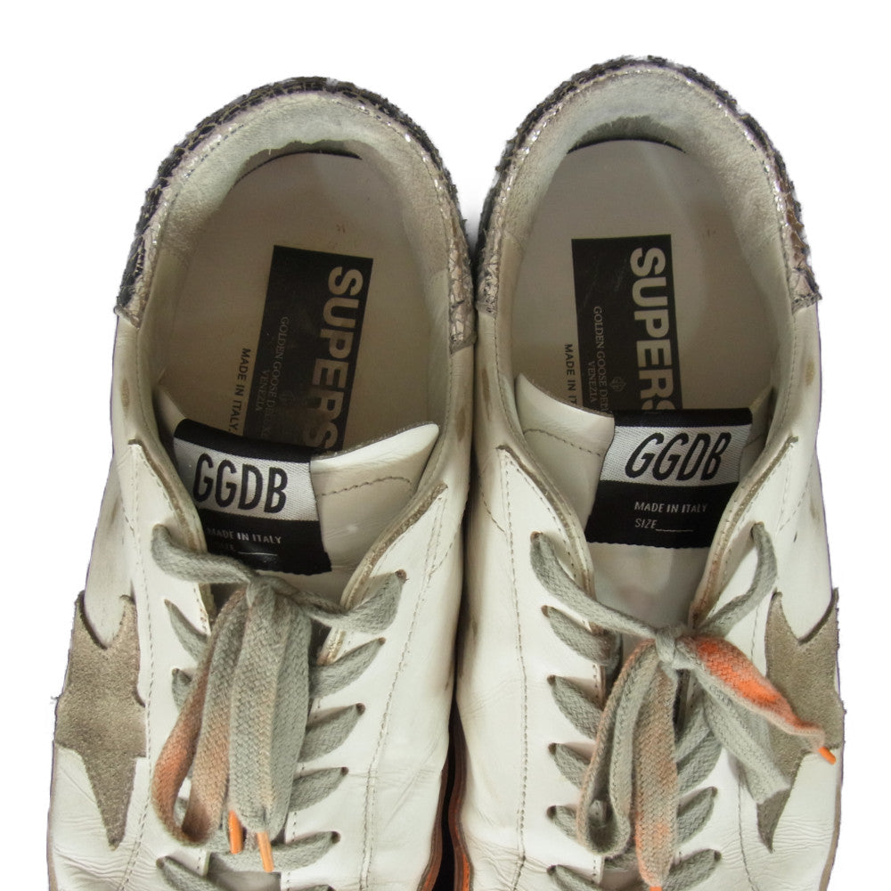 GOLDEN GOOSE ゴールデングース SUPER STAR スーパースター 加工 スニーカー ホワイト系 40【中古】