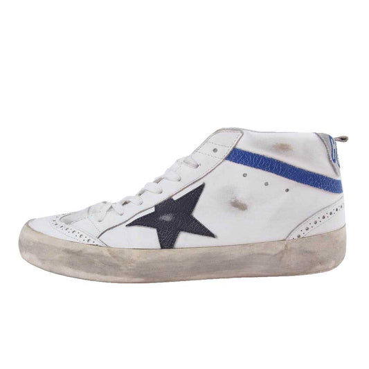 GOLDEN GOOSE ゴールデングース Mid Star ミッドスター 加工 スニーカー ホワイト系 40【中古】
