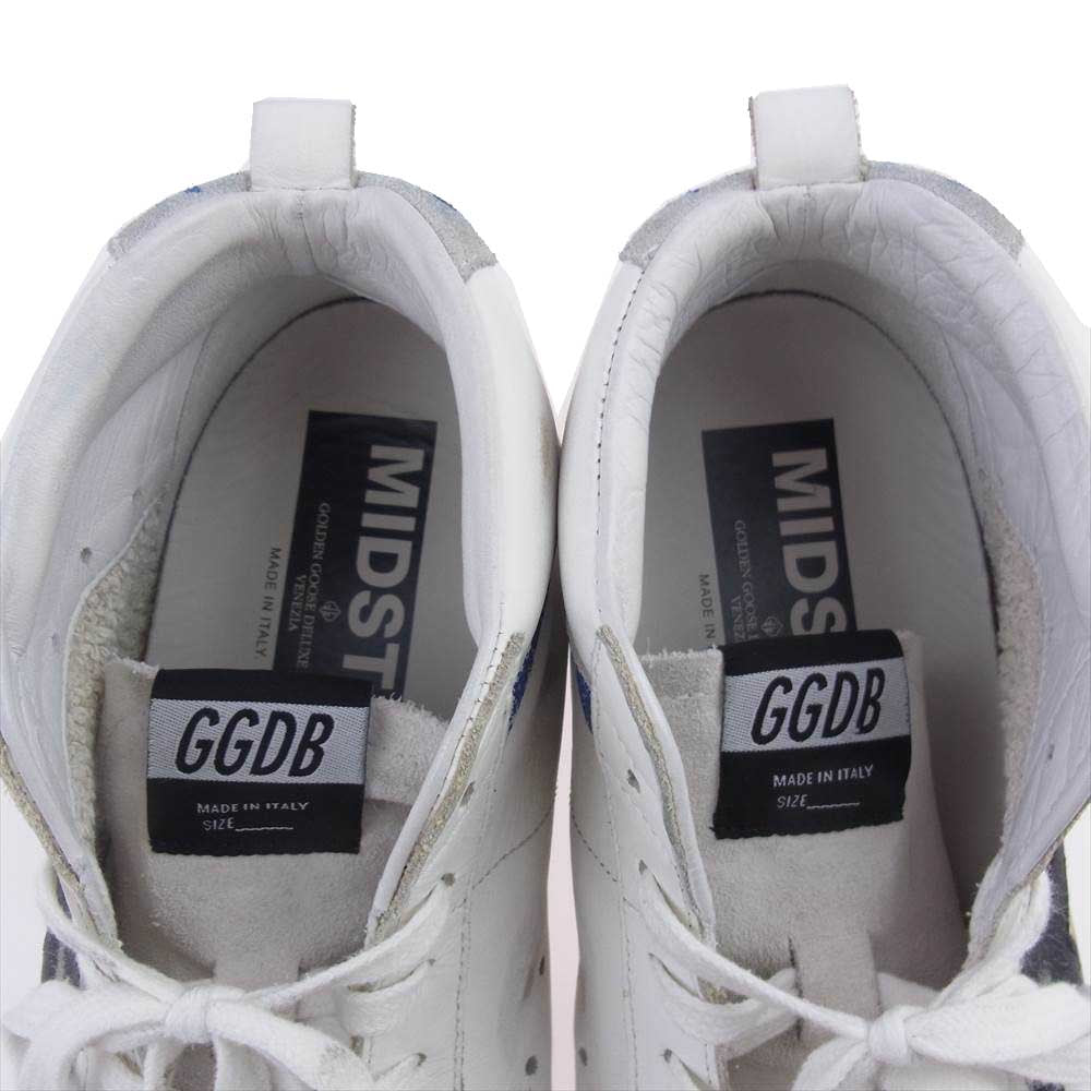 GOLDEN GOOSE ゴールデングース Mid Star ミッドスター 加工 スニーカー ホワイト系 40【中古】