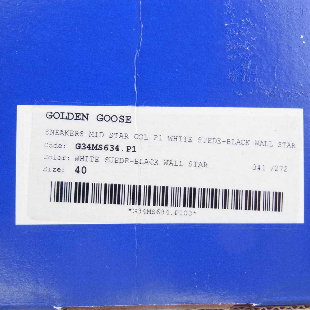 GOLDEN GOOSE ゴールデングース Mid Star ミッドスター 加工 スニーカー ホワイト系 40【中古】